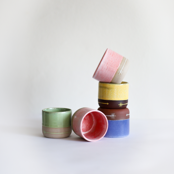 Tribe X Ash Ceramic Flat White Cup