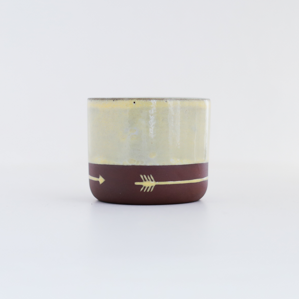 Tribe X Ash Ceramic Flat White Cup