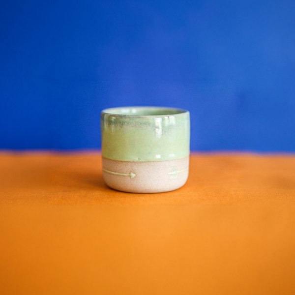 Tribe X Ash Ceramic Flat White Cup